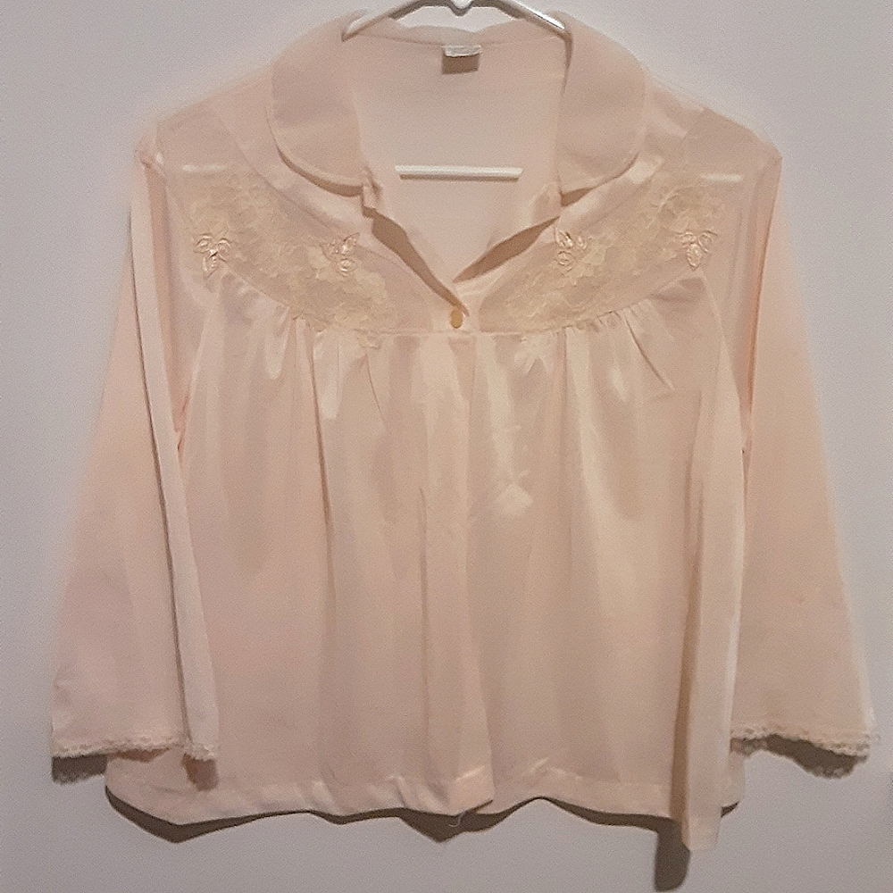 Vintage Penneys Bed Jacket peachy pink